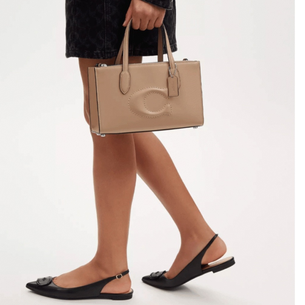 New Coach Small Nina Tote Bag- Taupe color